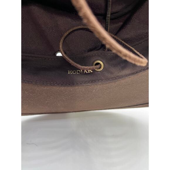 Outback Trading Company Oilskin Kodiak Hat Brown Stampede UV Cowgirl Sz Small‎ main image 5